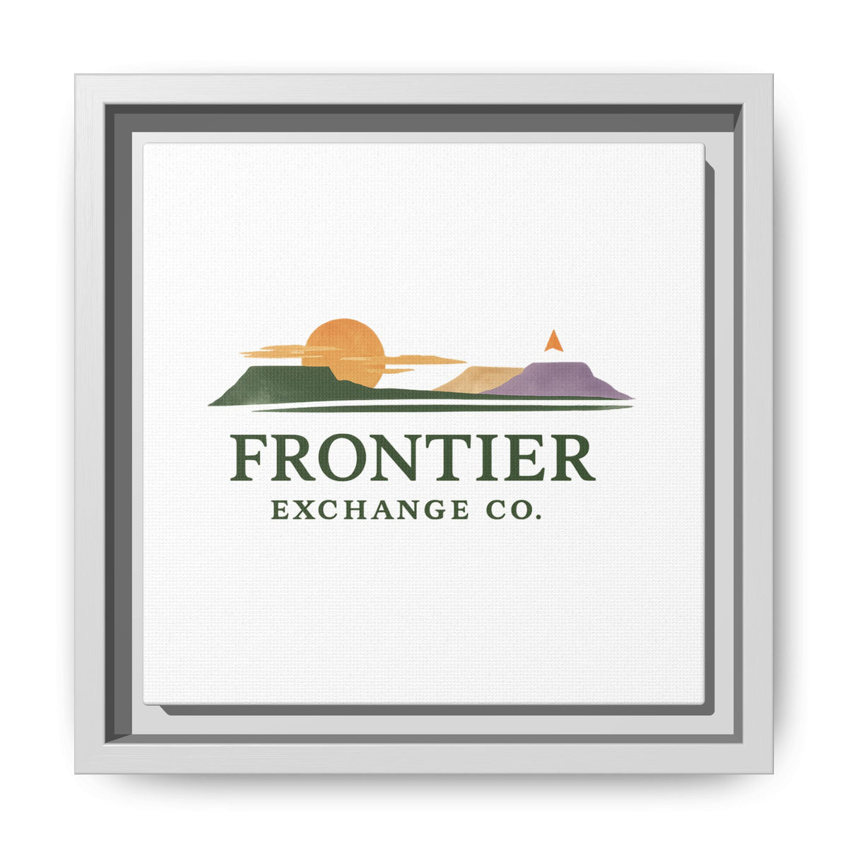 Framed Matte Canvas Print — Frontier Exchange Co. Logo