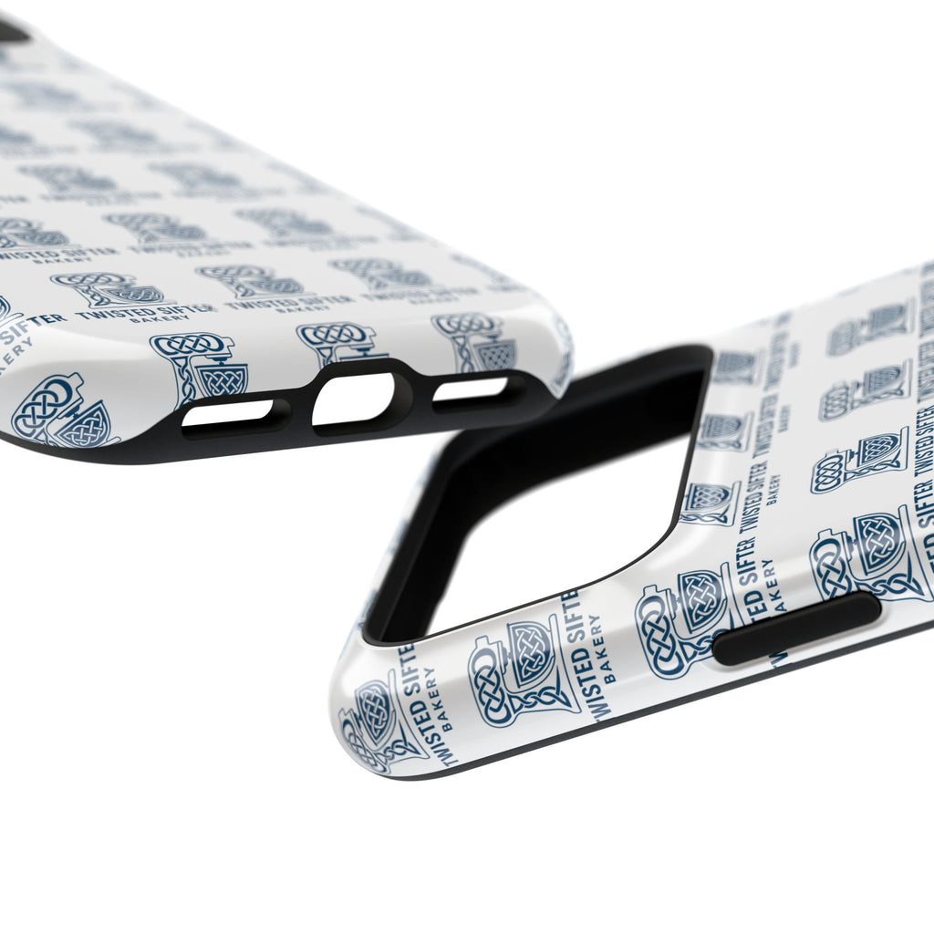 Magnetic Impact-Resistant Phone Case — Repeating Twisted Sifter Logo Pattern