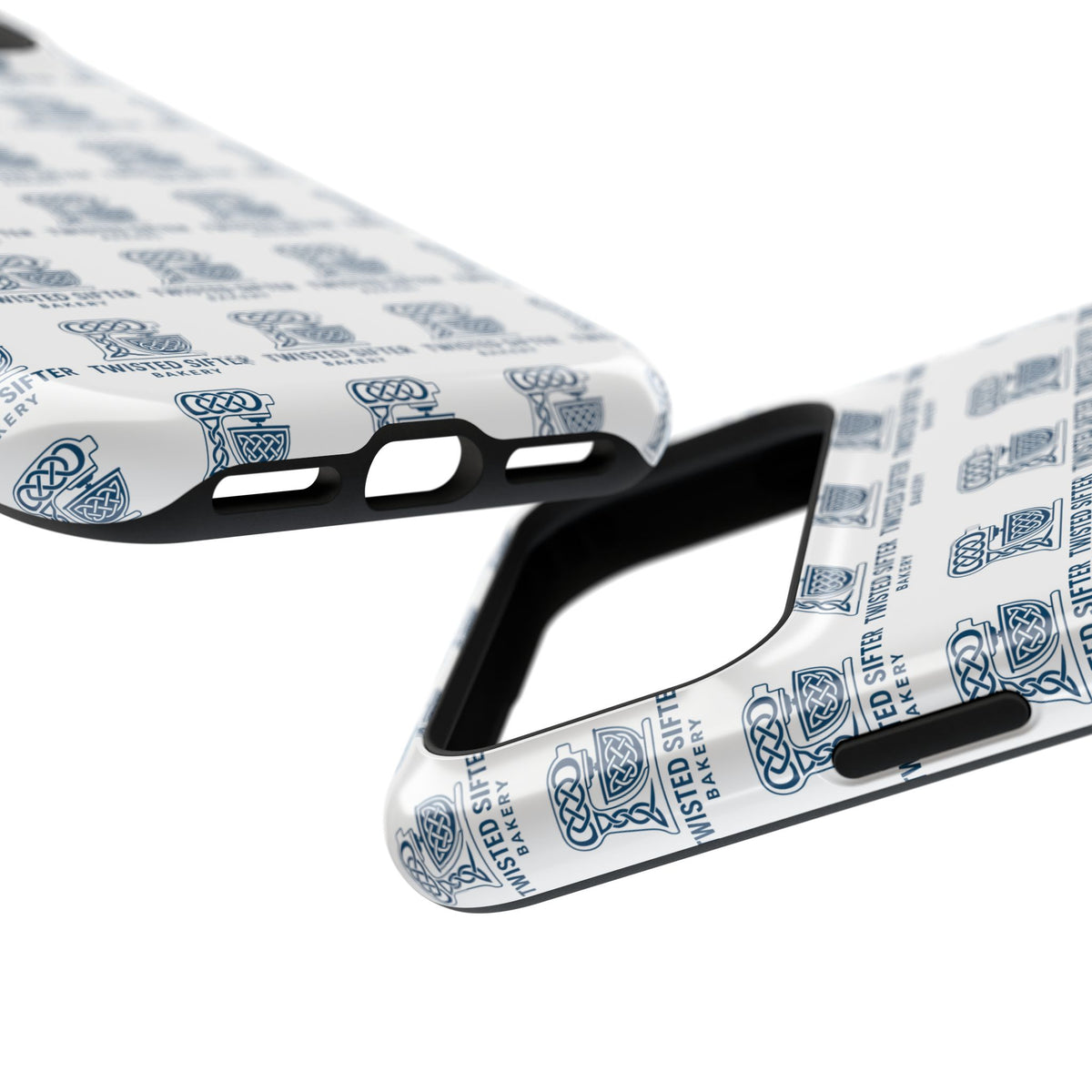 Magnetic Impact-Resistant Phone Case — Repeating Twisted Sifter Logo Pattern