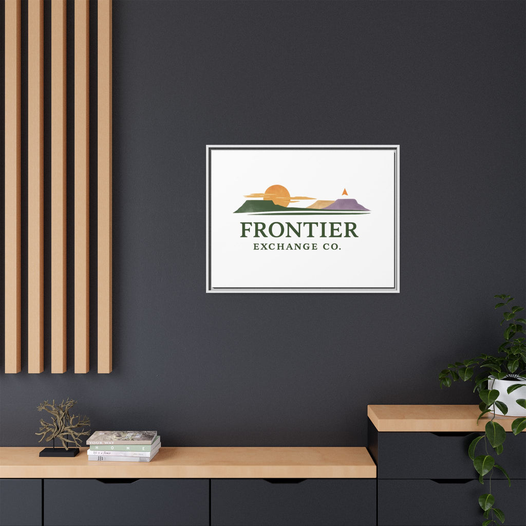Framed Matte Canvas Print — Frontier Exchange Co. Logo
