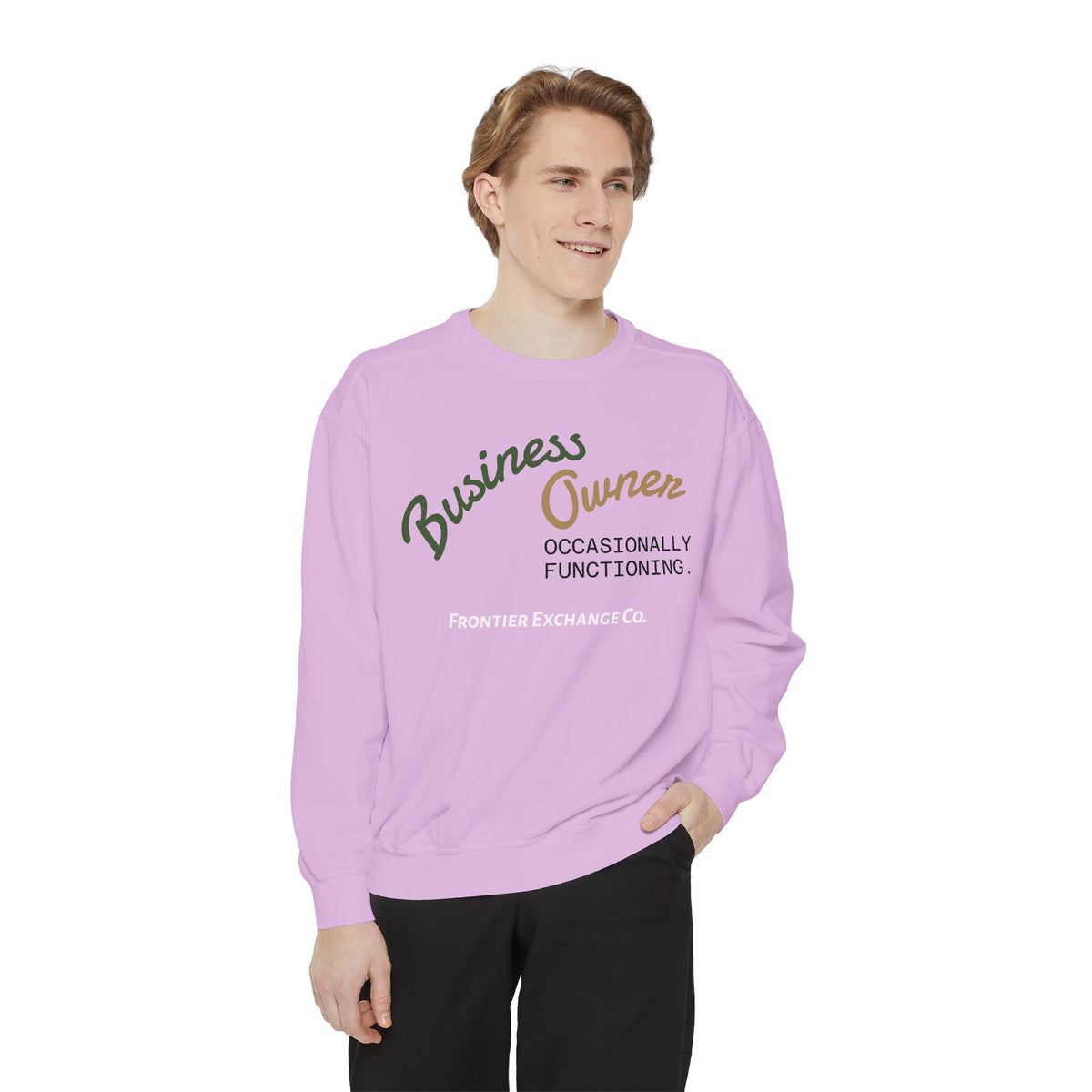 Business Owner Sweatshirt — “Occasionally Functioning” Cozy Crewneck
