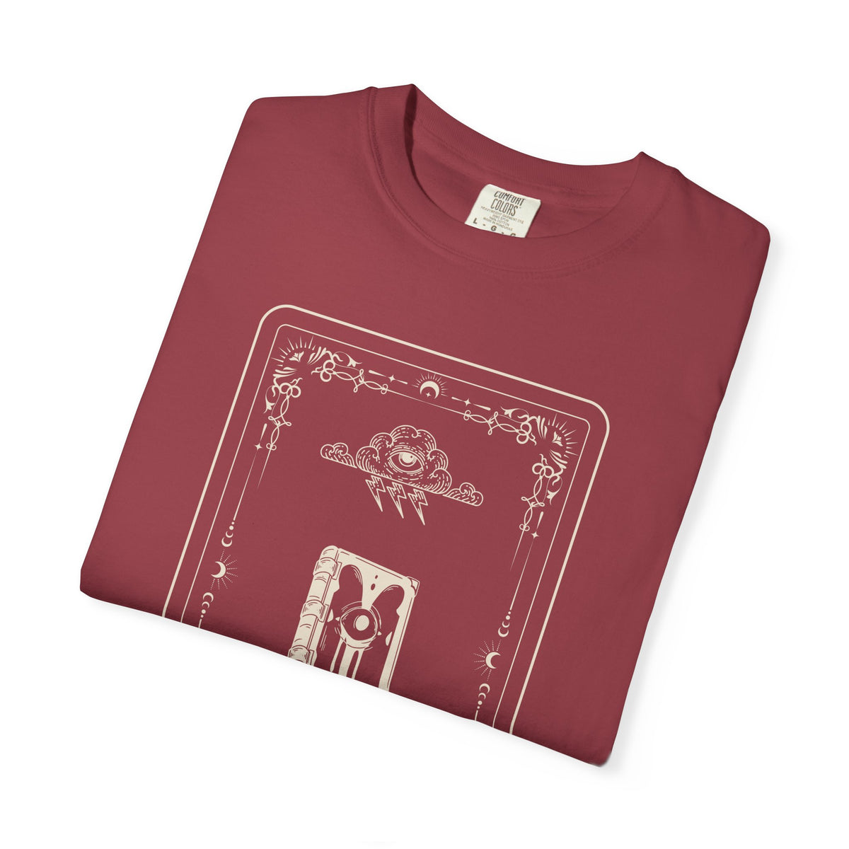 Tarot Bunny Illustration T-Shirt — 'Hold My Hand' Minimal Graphic Tee