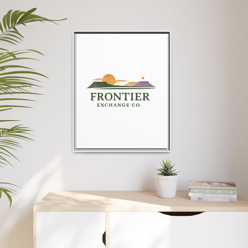 Framed Matte Canvas Print — Frontier Exchange Co. Logo