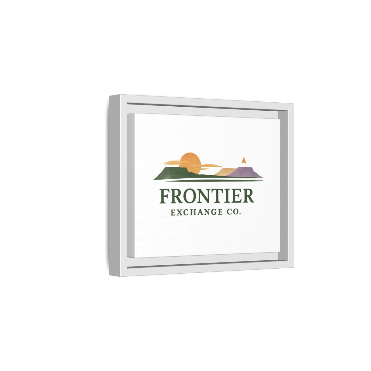 Framed Matte Canvas Print — Frontier Exchange Co. Logo
