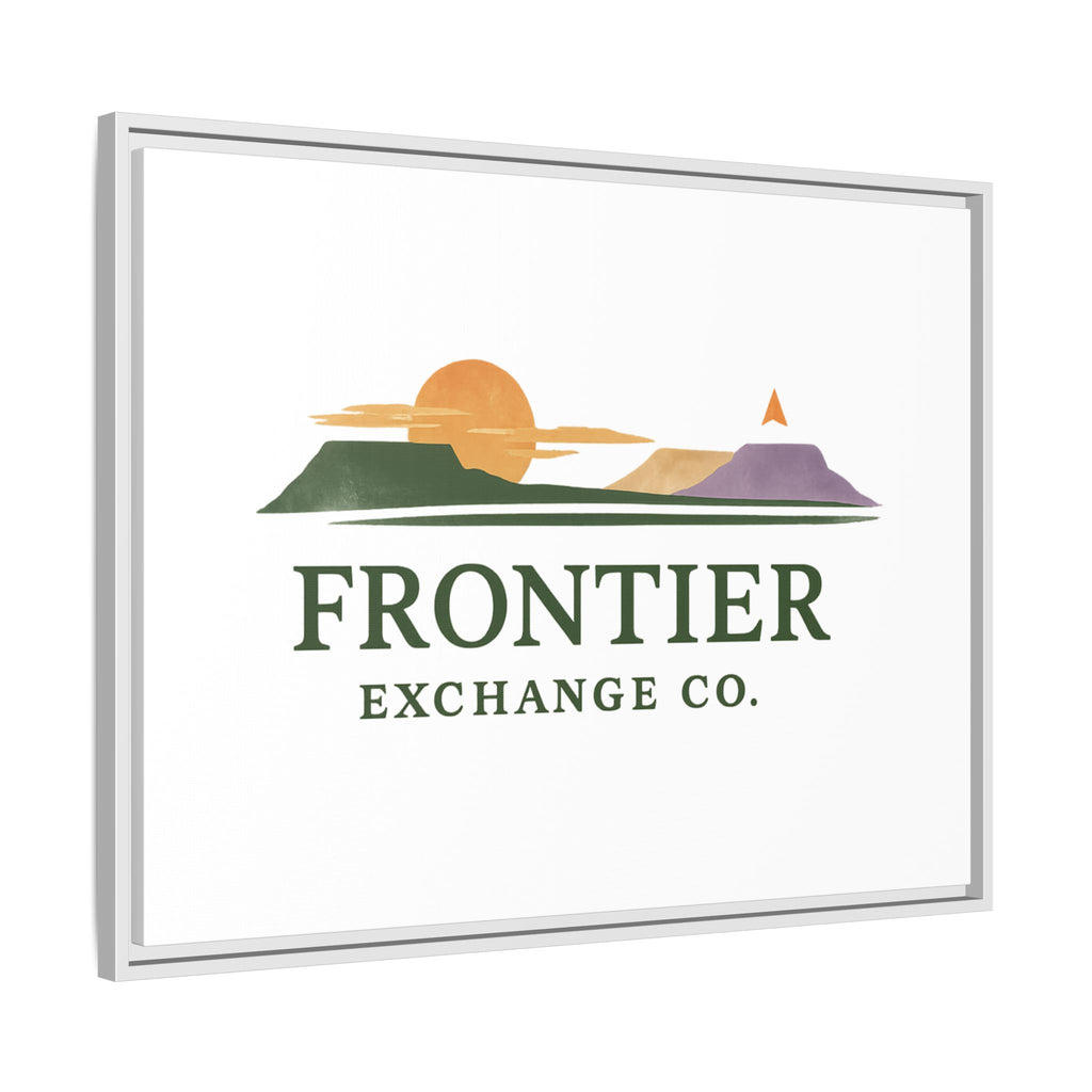 Framed Matte Canvas Print — Frontier Exchange Co. Logo