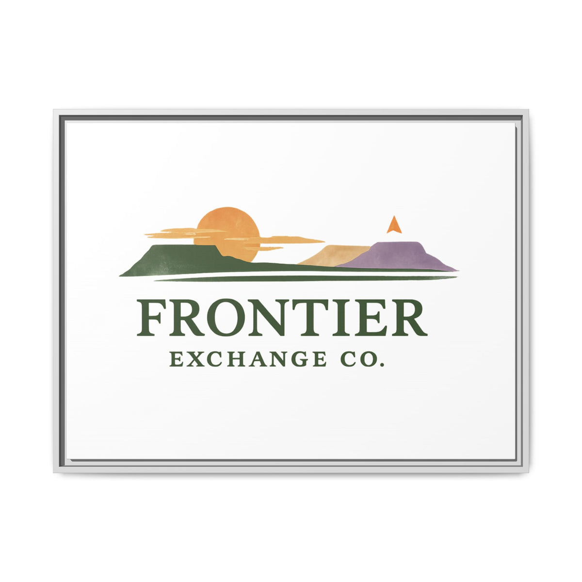 Framed Matte Canvas Print — Frontier Exchange Co. Logo