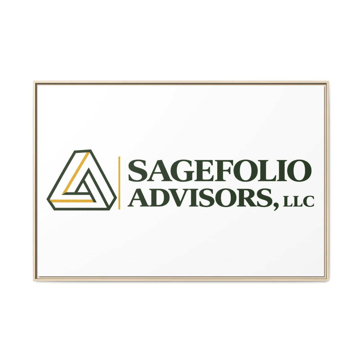 Framed Matte Canvas Wall Art — Sagefolio Advisors Logo