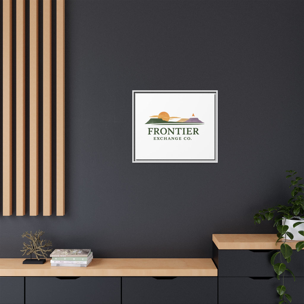 Framed Matte Canvas Print — Frontier Exchange Co. Logo