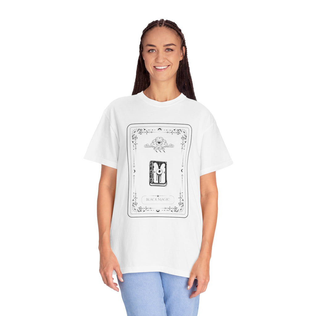 Tarot Bunny Illustration T-Shirt — 'Hold My Hand' Minimal Graphic Tee