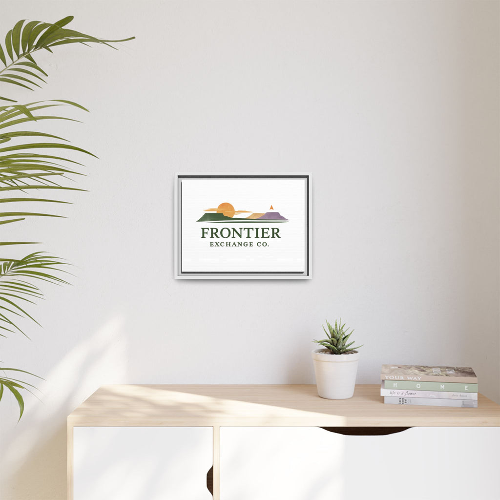 Framed Matte Canvas Print — Frontier Exchange Co. Logo