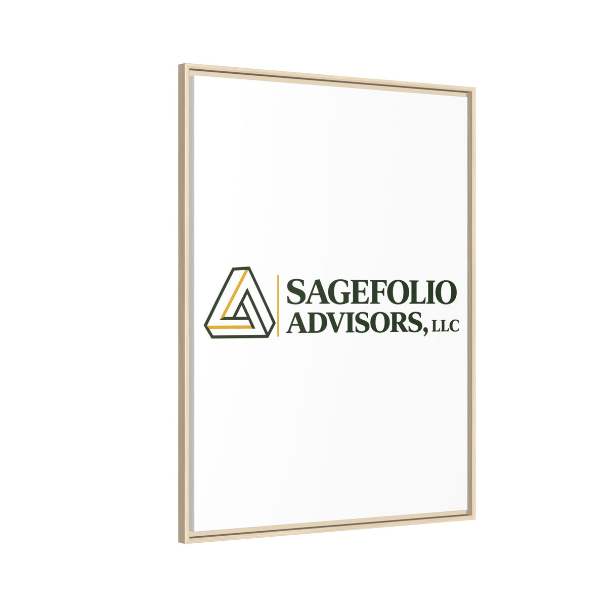Framed Matte Canvas Wall Art — Sagefolio Advisors Logo
