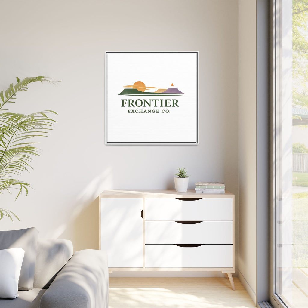 Framed Matte Canvas Print — Frontier Exchange Co. Logo