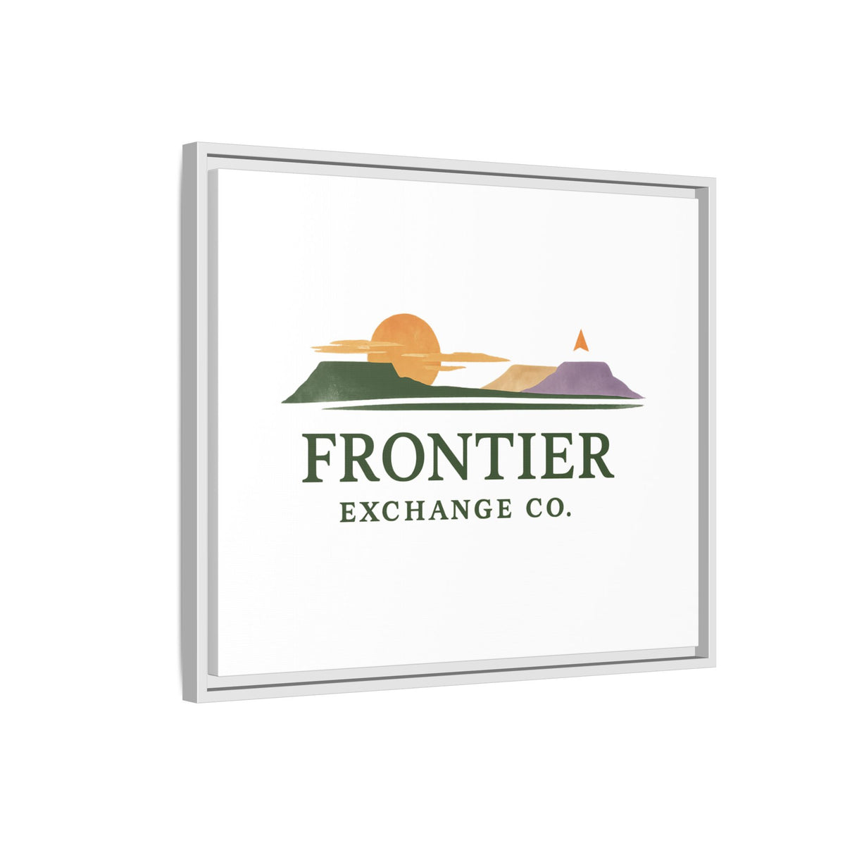 Framed Matte Canvas Print — Frontier Exchange Co. Logo