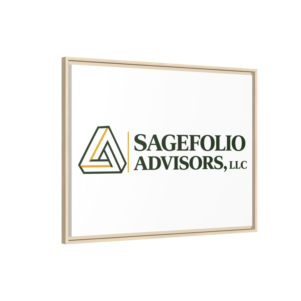 Framed Matte Canvas Wall Art — Sagefolio Advisors Logo