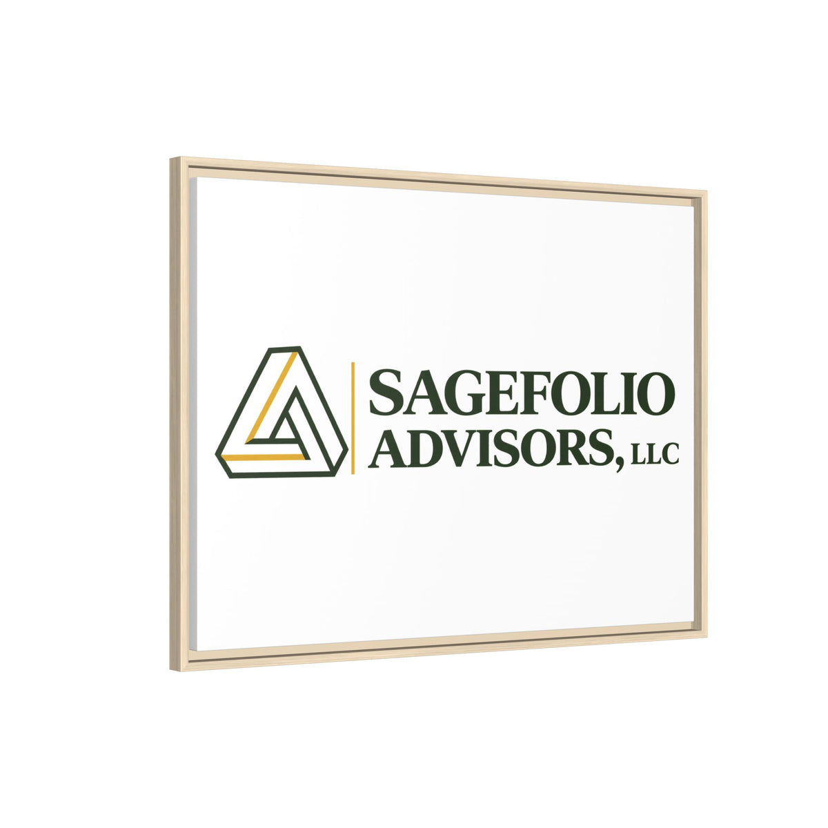 Framed Matte Canvas Wall Art — Sagefolio Advisors Logo