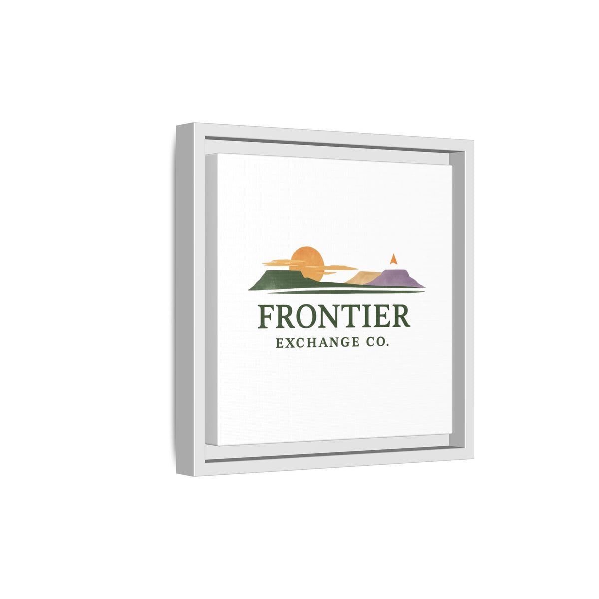 Framed Matte Canvas Print — Frontier Exchange Co. Logo