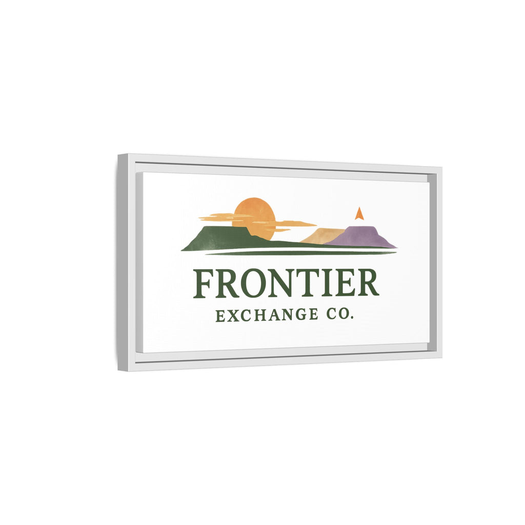 Framed Matte Canvas Print — Frontier Exchange Co. Logo