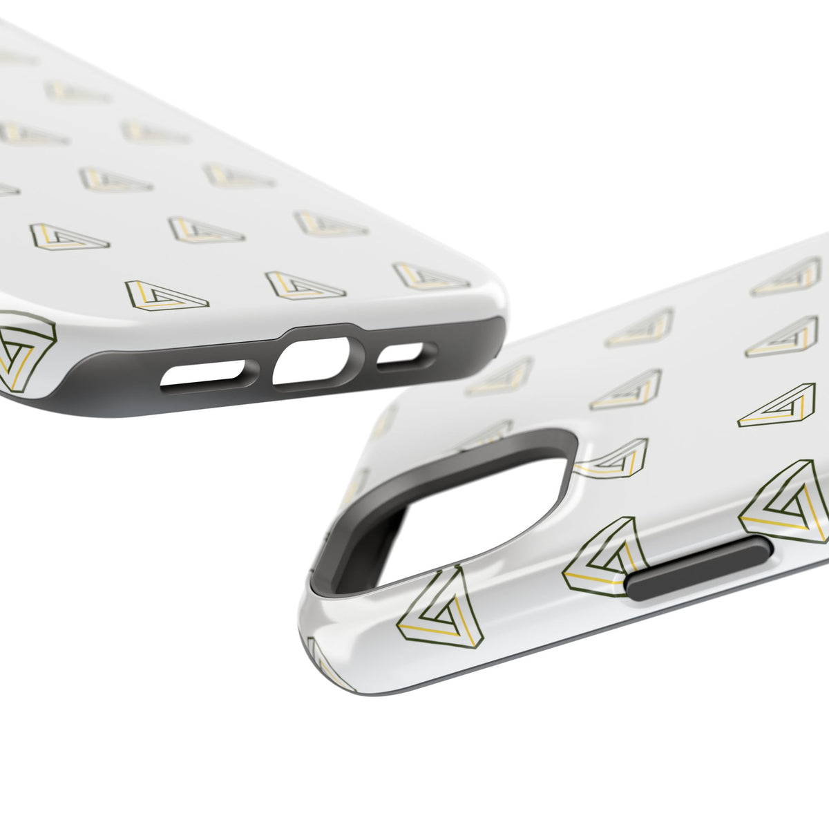 Magnetic Impact-Resistant Phone Case — Minimal Triangle Pattern