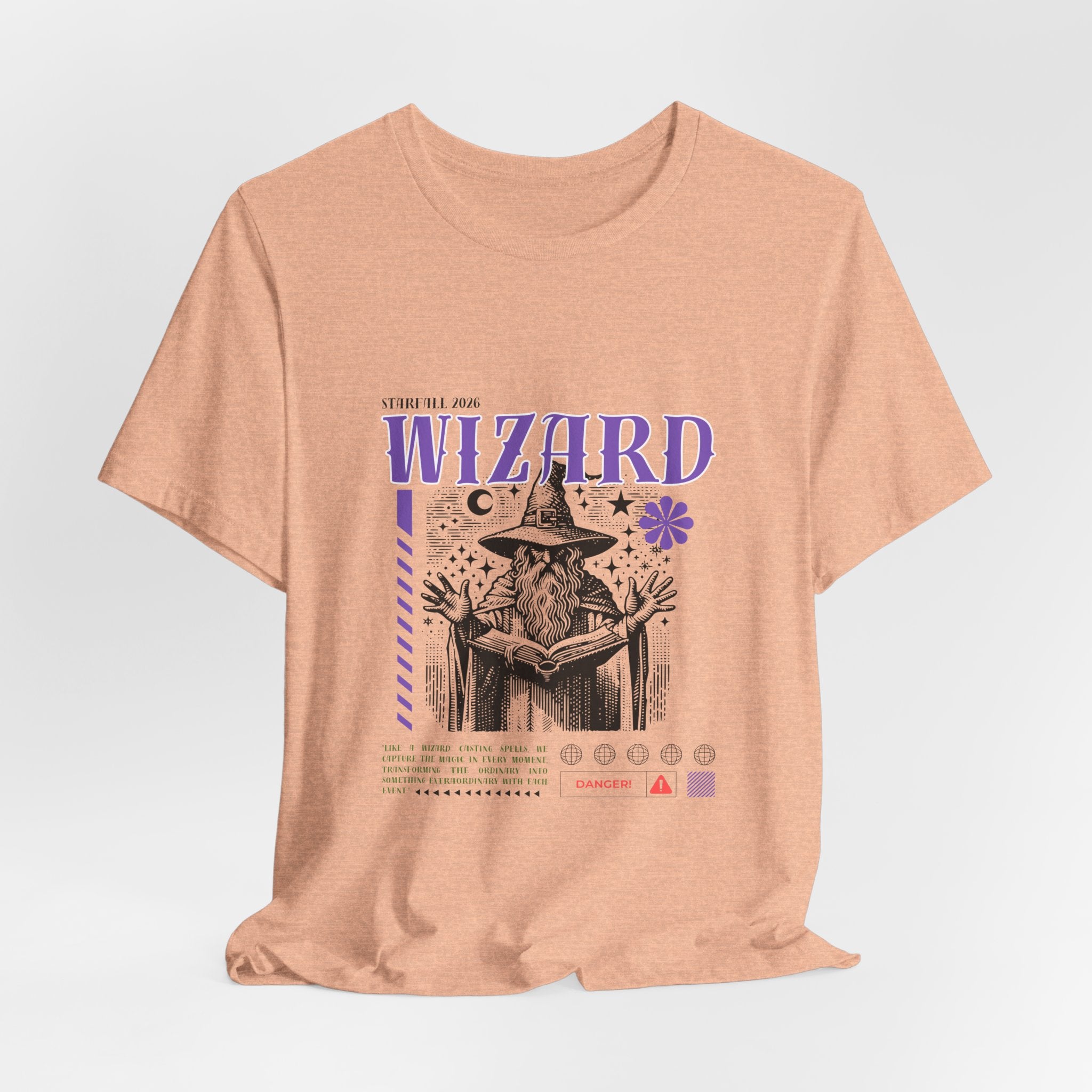 Wizard Graphic Tee — Vintage Spellbook Illustration T-Shirt