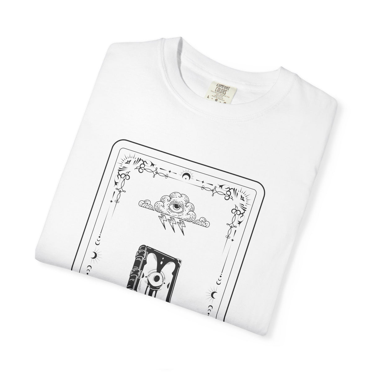 Tarot Bunny Illustration T-Shirt — 'Hold My Hand' Minimal Graphic Tee