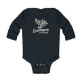 Infant Bodysuit — "Evermore Coffee" Logo Front, "The Reason For The Second Cup" Back