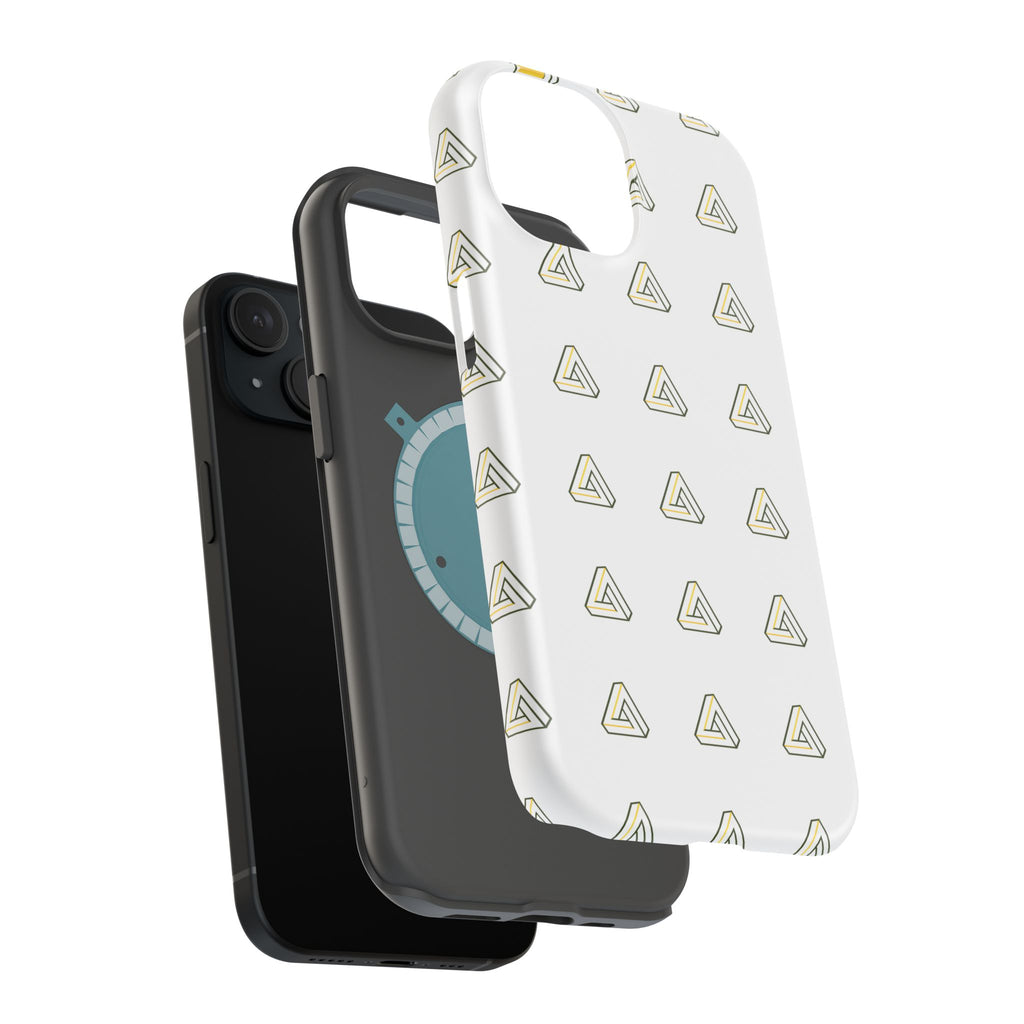 Magnetic Impact-Resistant Phone Case — Minimal Triangle Pattern