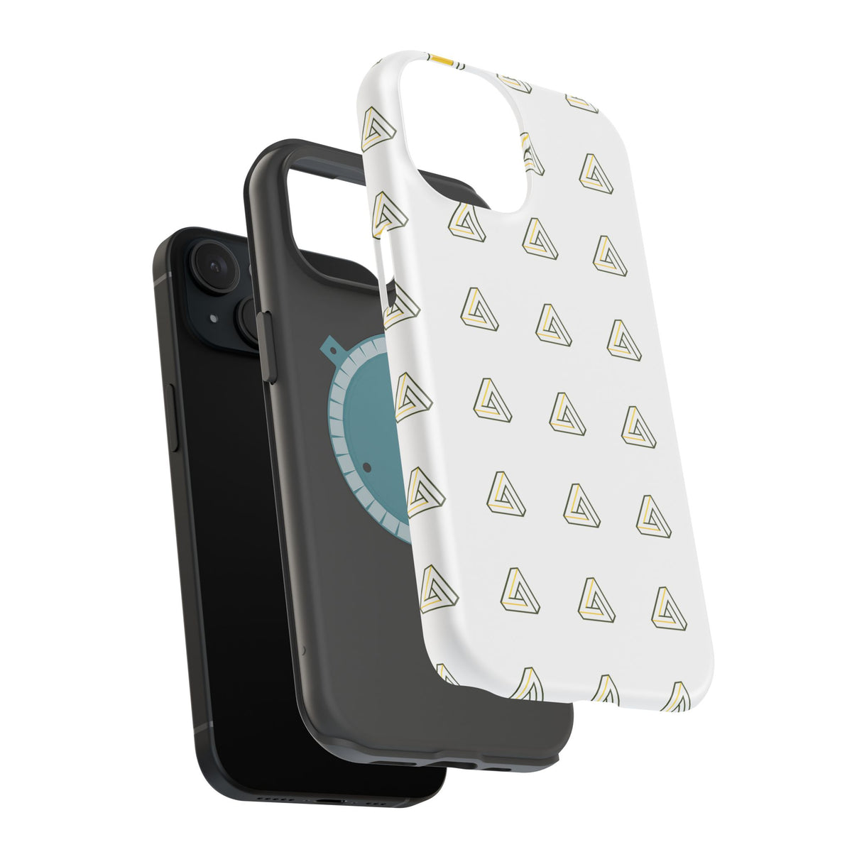 Magnetic Impact-Resistant Phone Case — Minimal Triangle Pattern