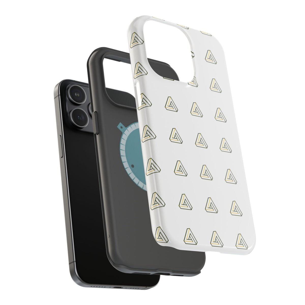 Magnetic Impact-Resistant Phone Case — Minimal Triangle Pattern