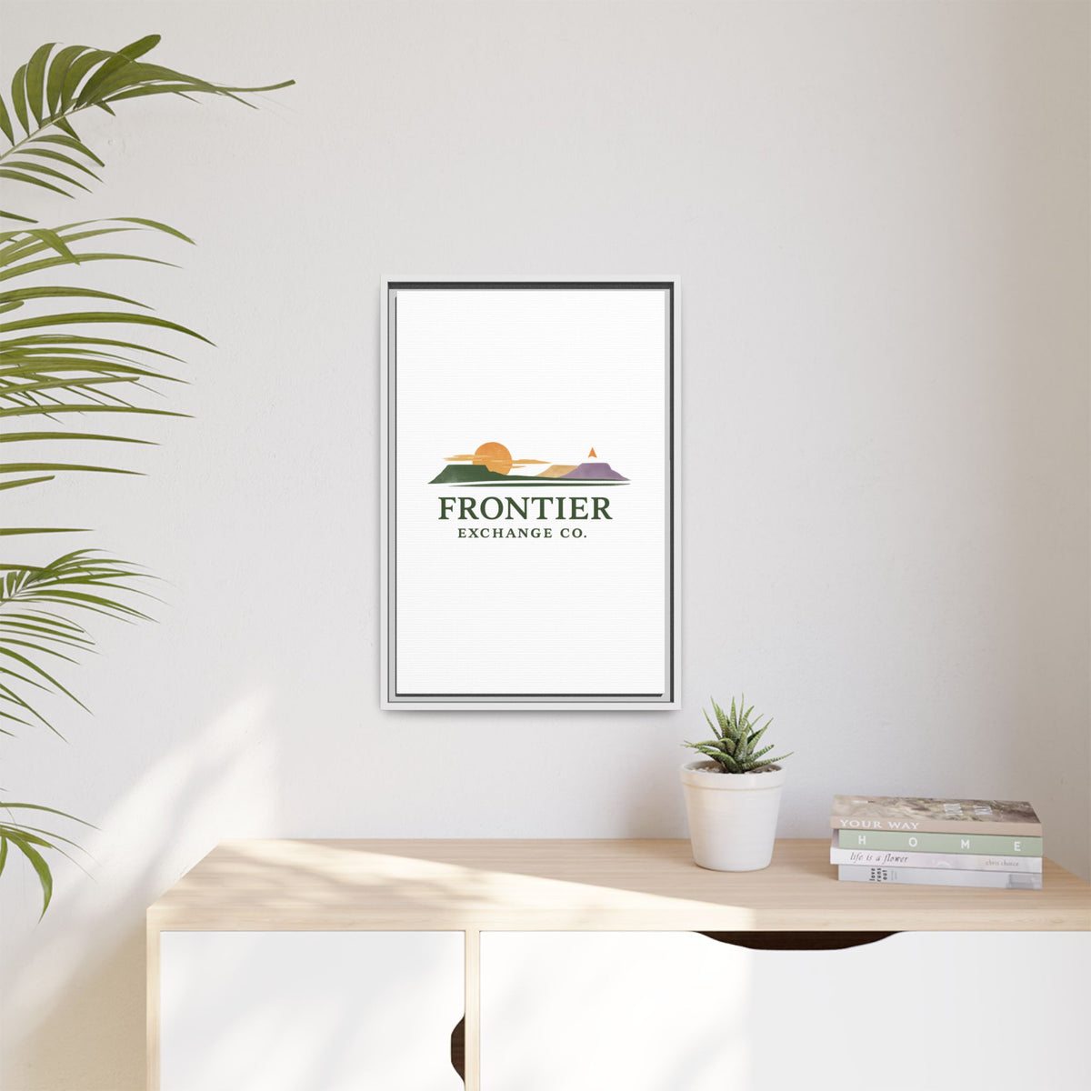 Framed Matte Canvas Print — Frontier Exchange Co. Logo