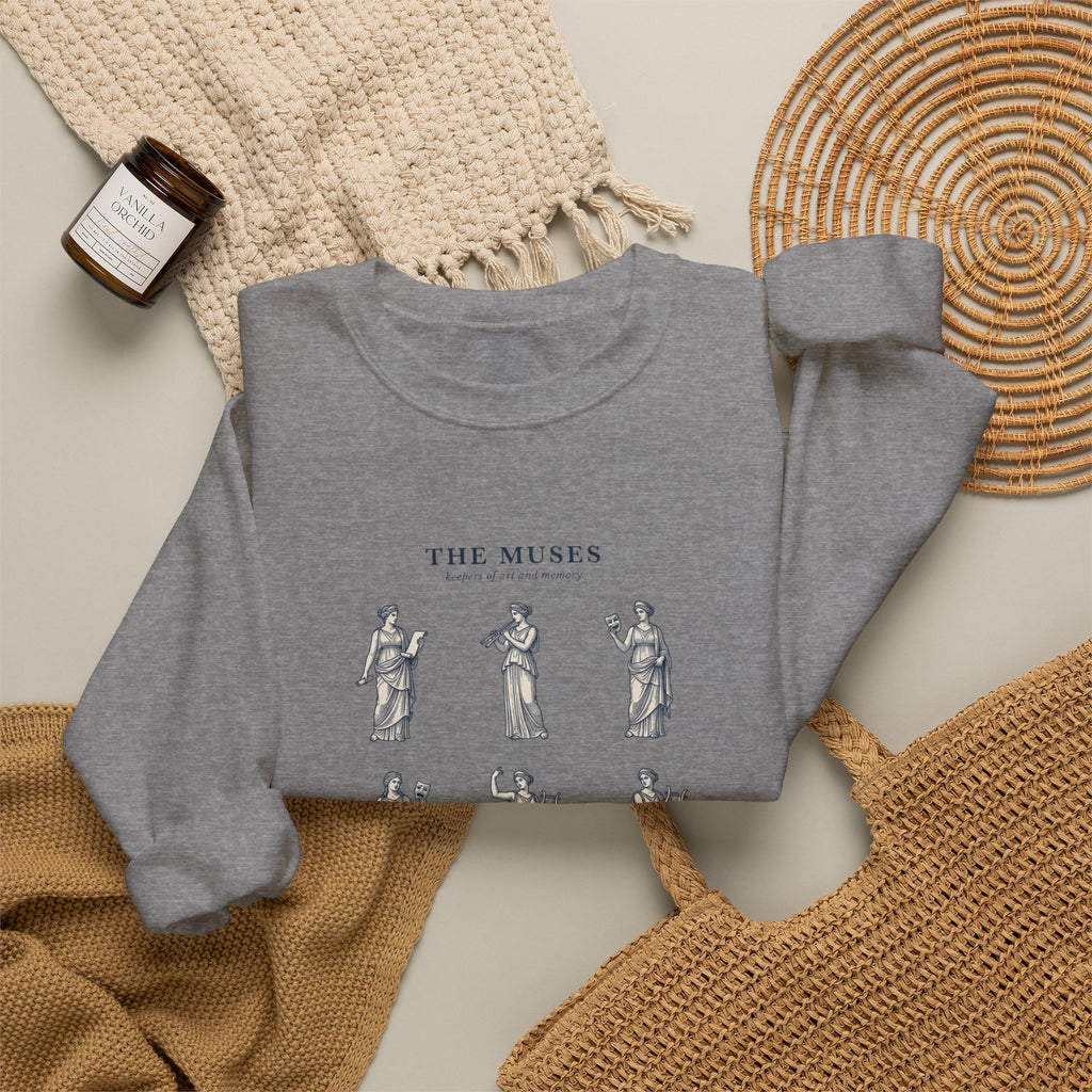 The Muses crewneck sweatshirt | Greek mythology, mythcore, classical art