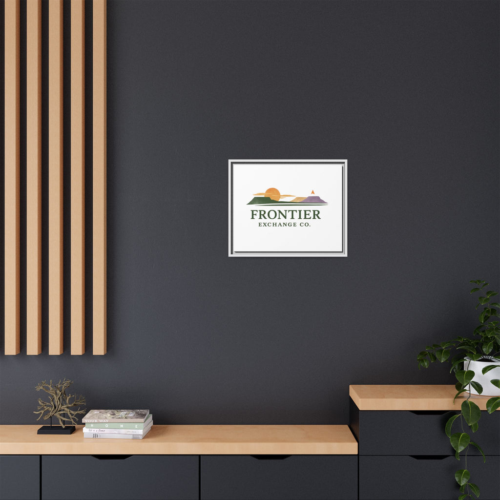 Framed Matte Canvas Print — Frontier Exchange Co. Logo