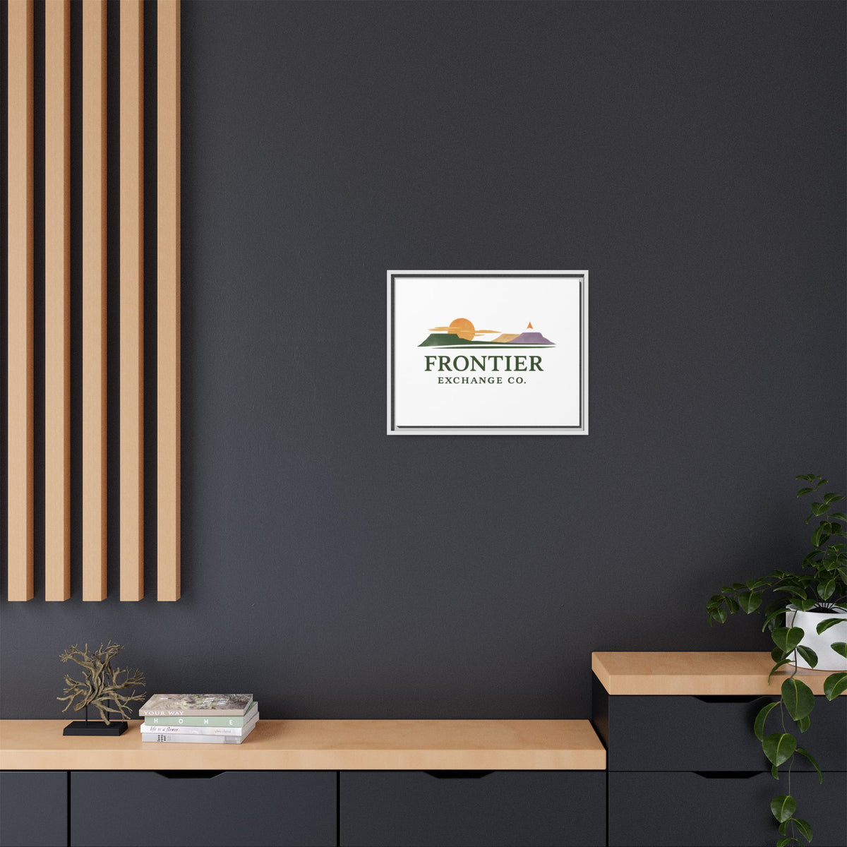 Framed Matte Canvas Print — Frontier Exchange Co. Logo