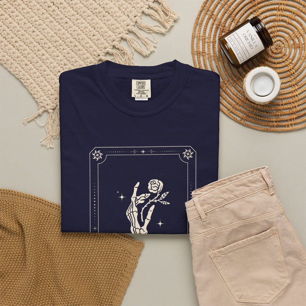 Tarot Skeleton Tee — The Chariot Illustration Graphic T-Shirt