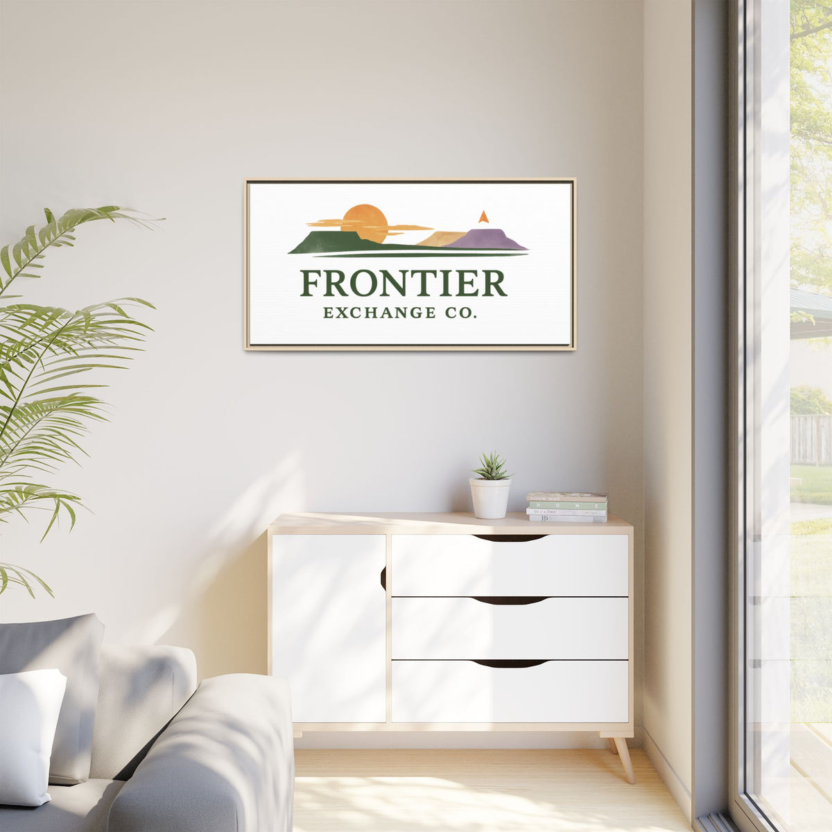 Framed Matte Canvas Print — Frontier Exchange Co. Logo