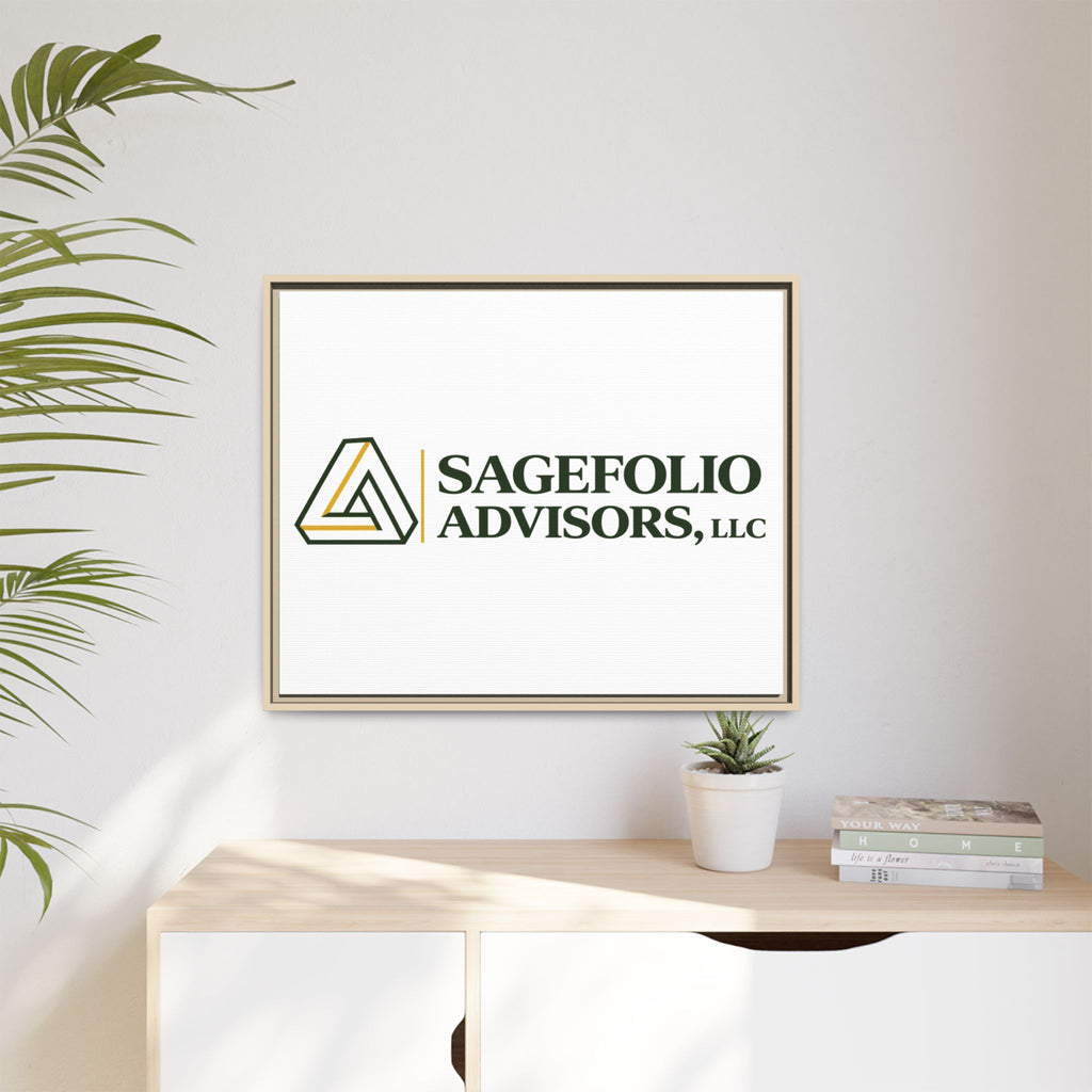Framed Matte Canvas Wall Art — Sagefolio Advisors Logo