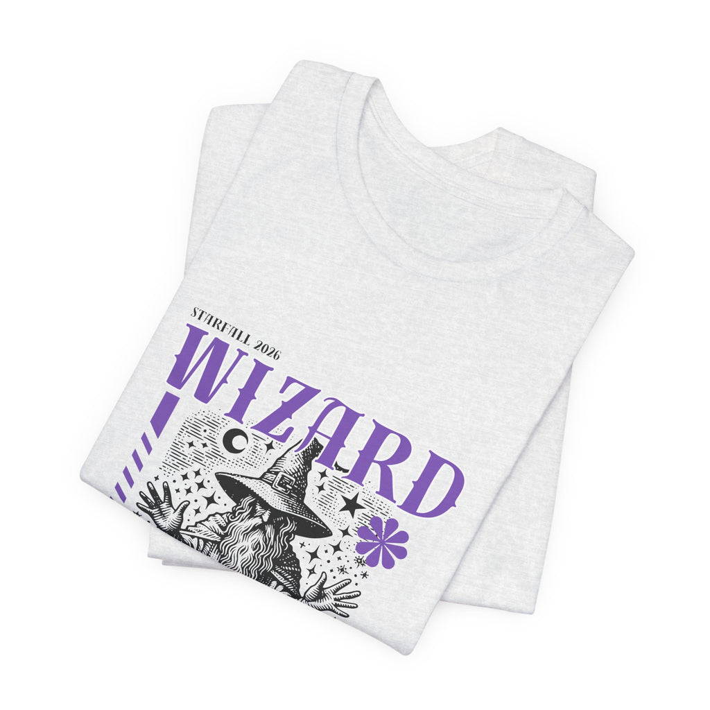 Wizard Graphic Tee — Vintage Spellbook Illustration T-Shirt