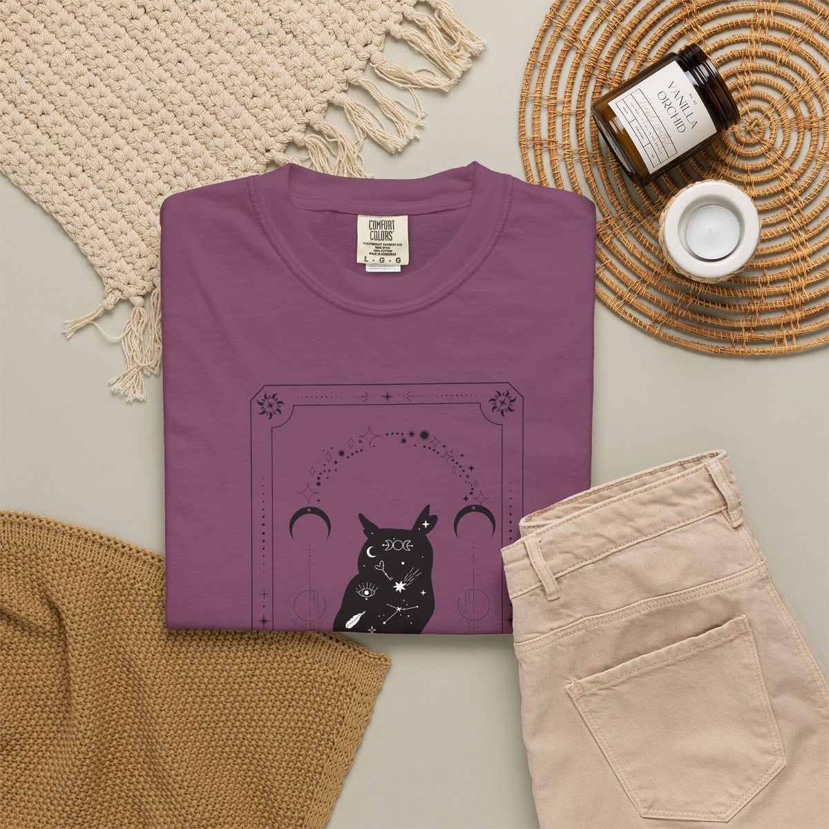 Tarot Owl T-Shirt — The Lunar Arc Mystical Graphic Tee