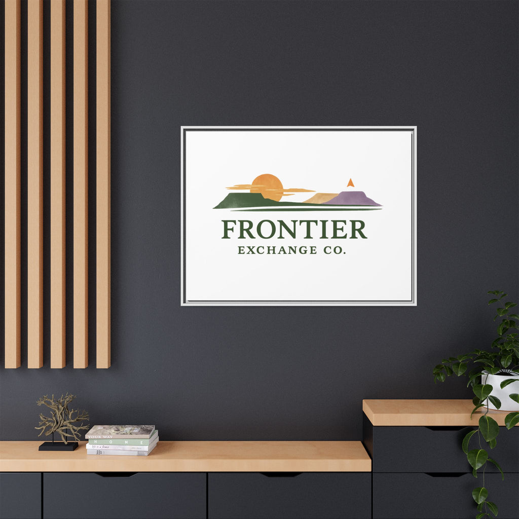 Framed Matte Canvas Print — Frontier Exchange Co. Logo
