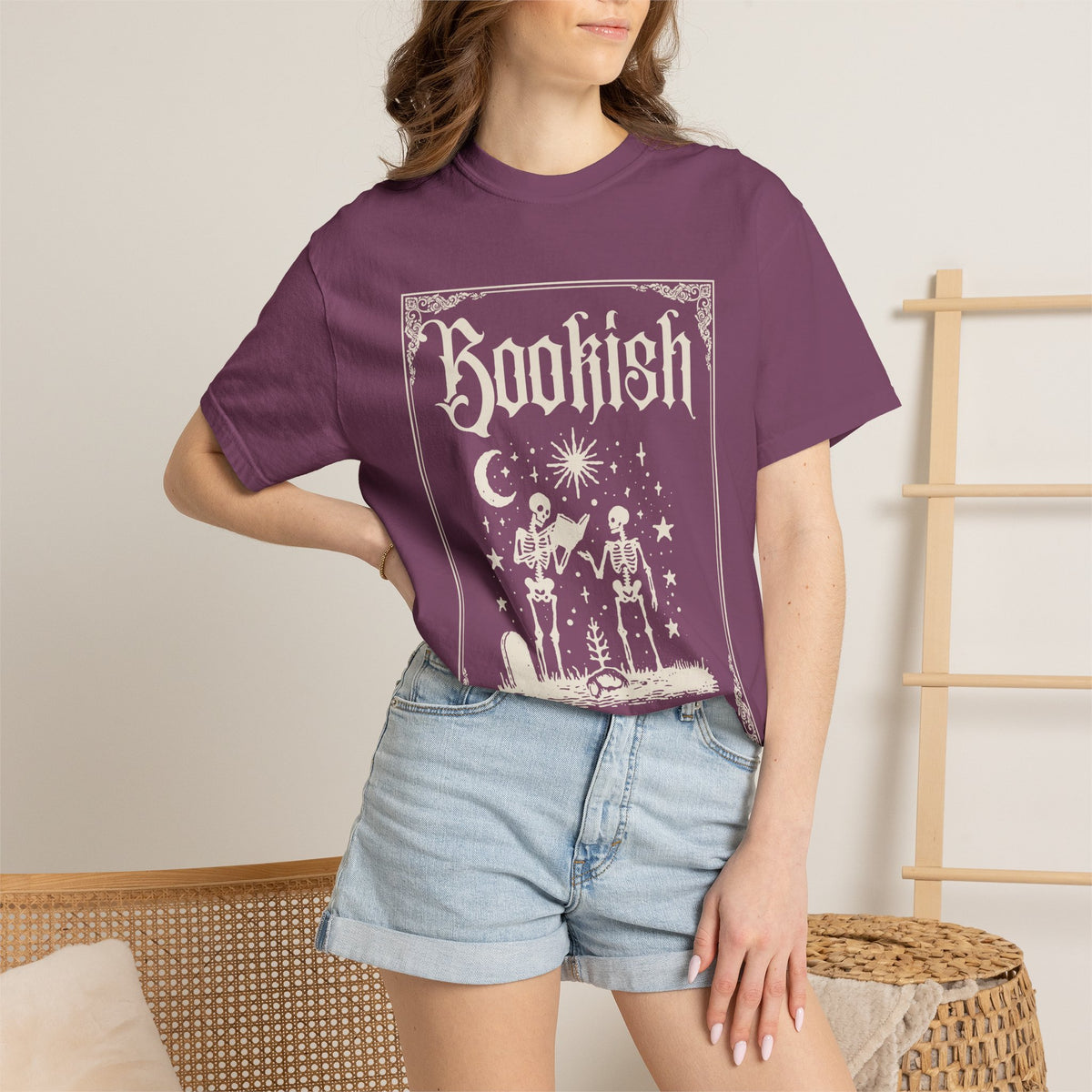 Bookish Skeletons T-Shirt — Vintage Gothic 'Bookish' Graphic Tee