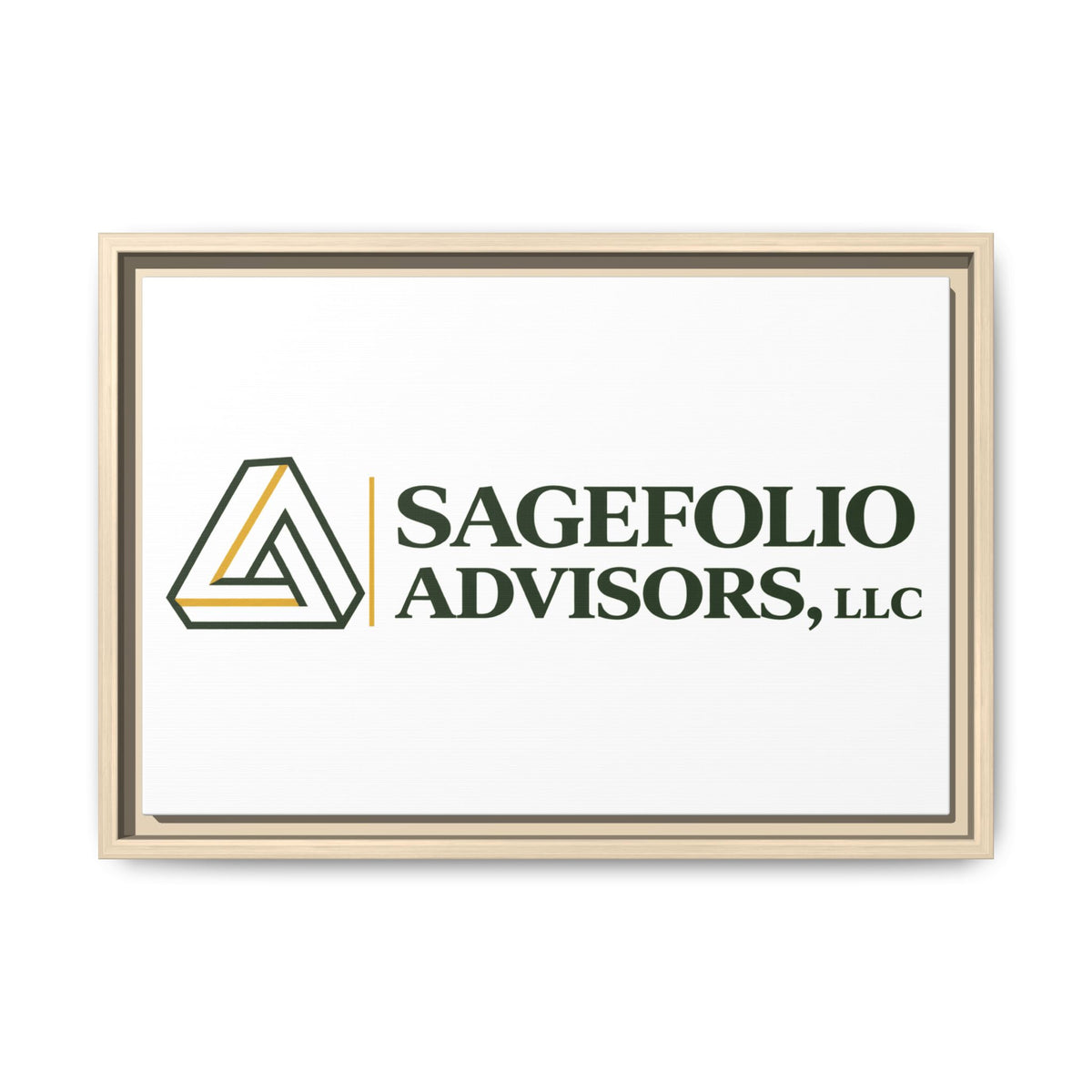 Framed Matte Canvas Wall Art — Sagefolio Advisors Logo
