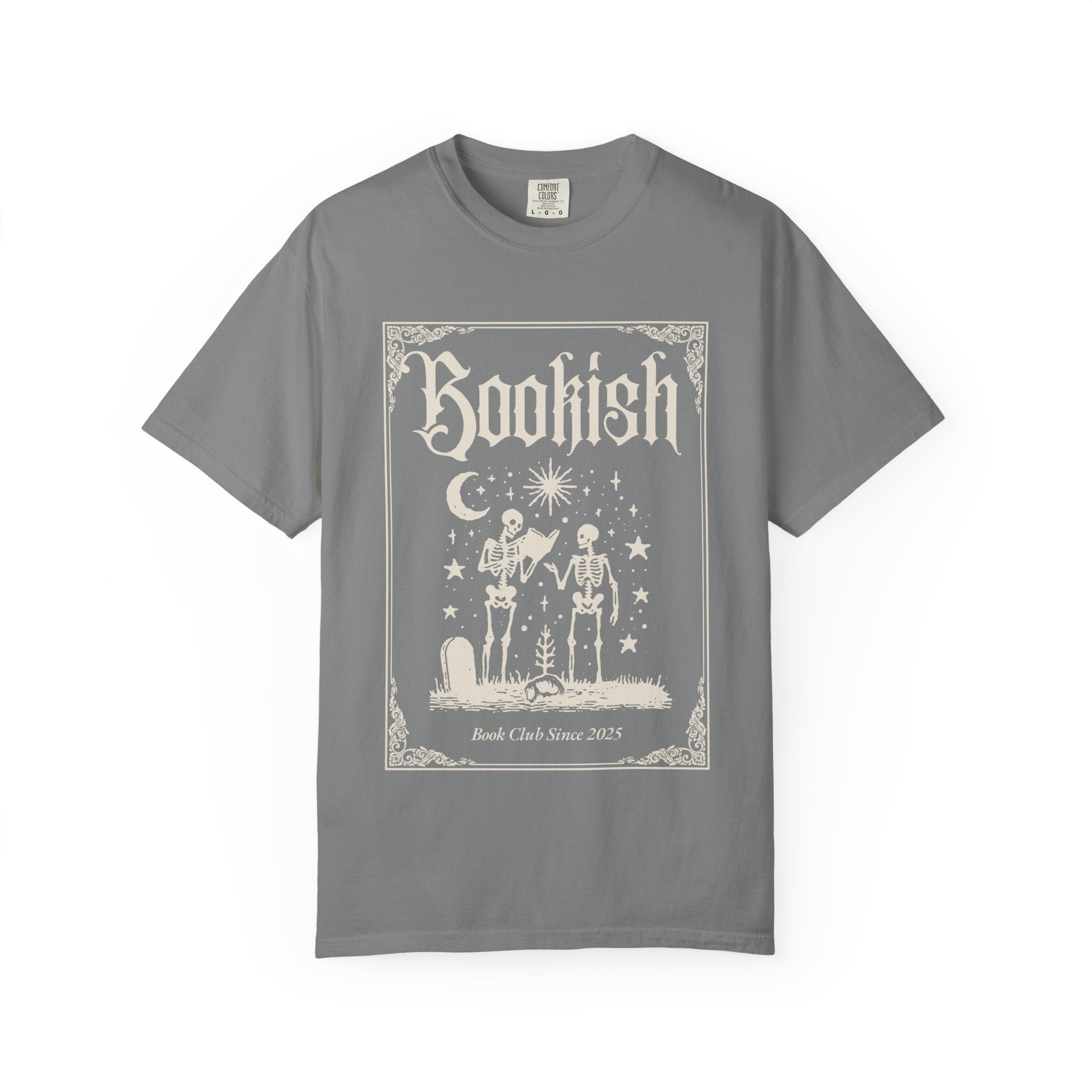 Bookish Skeletons T-Shirt — Vintage Gothic 'Bookish' Graphic Tee