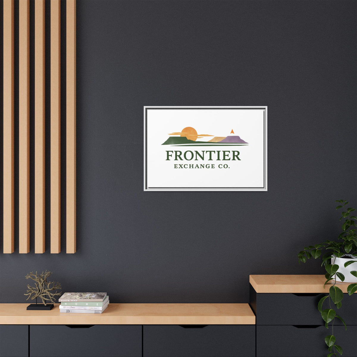 Framed Matte Canvas Print — Frontier Exchange Co. Logo