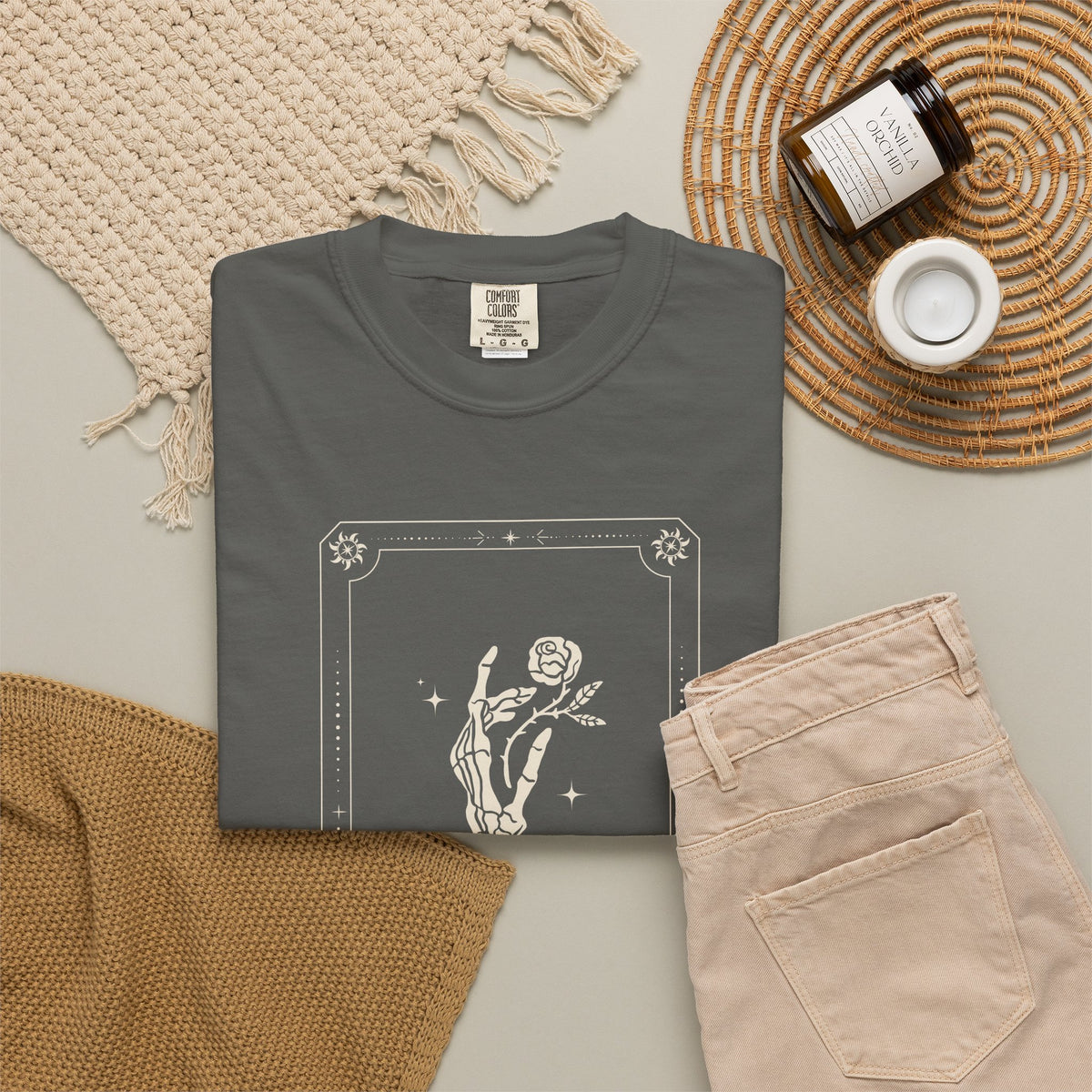 Tarot Skeleton Tee — The Chariot Illustration Graphic T-Shirt