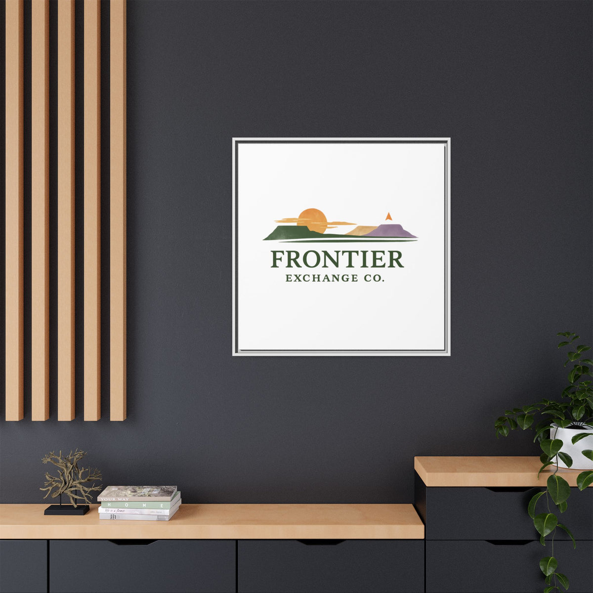 Framed Matte Canvas Print — Frontier Exchange Co. Logo