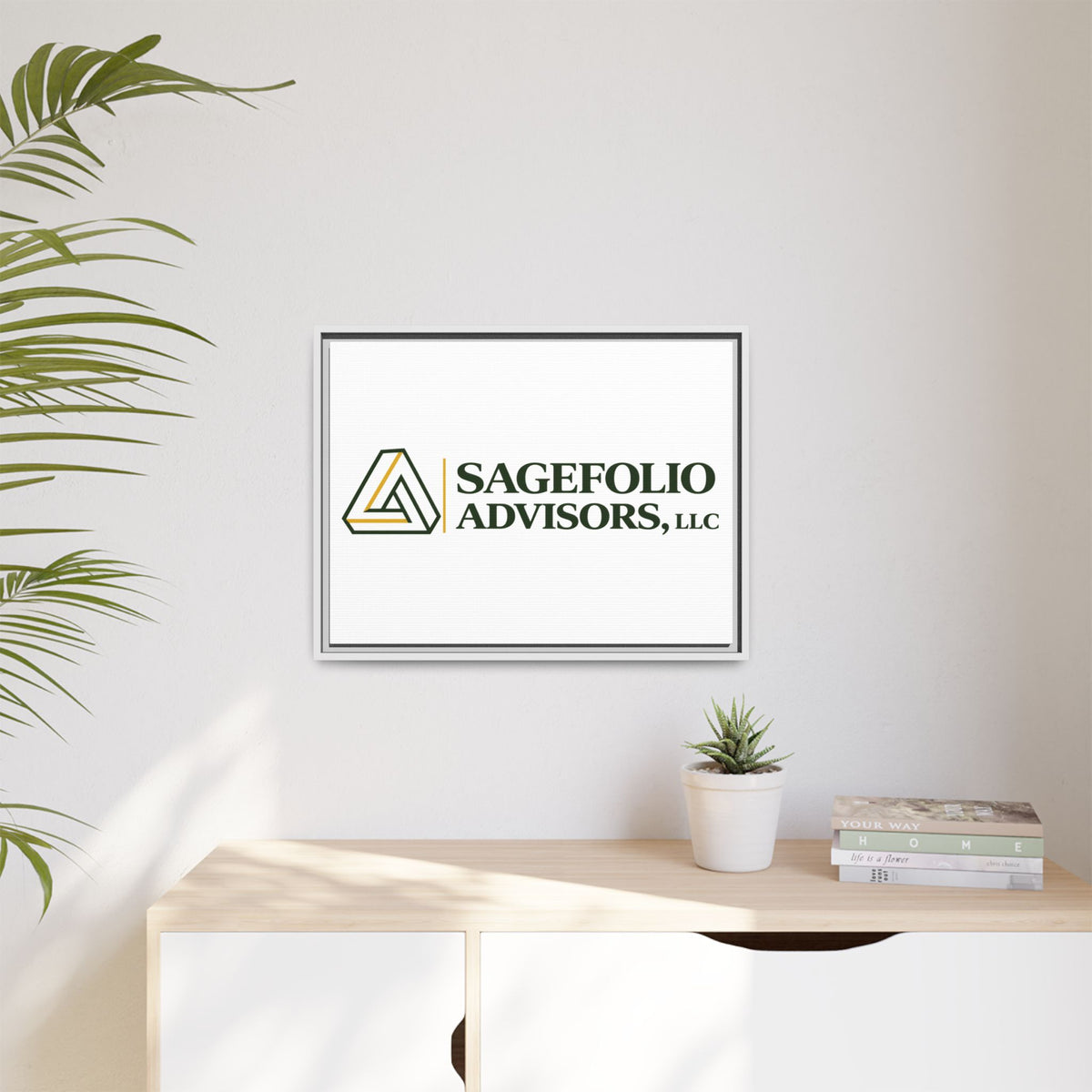 Framed Matte Canvas Wall Art — Sagefolio Advisors Logo