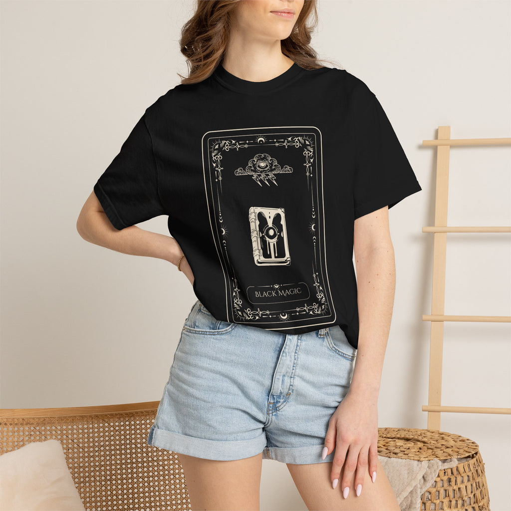 Tarot Bunny Illustration T-Shirt — 'Hold My Hand' Minimal Graphic Tee