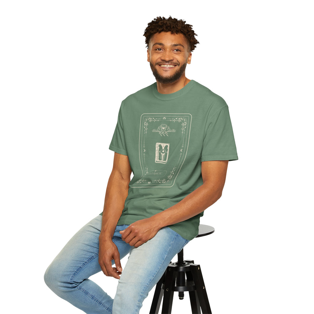 Tarot Bunny Illustration T-Shirt — 'Hold My Hand' Minimal Graphic Tee
