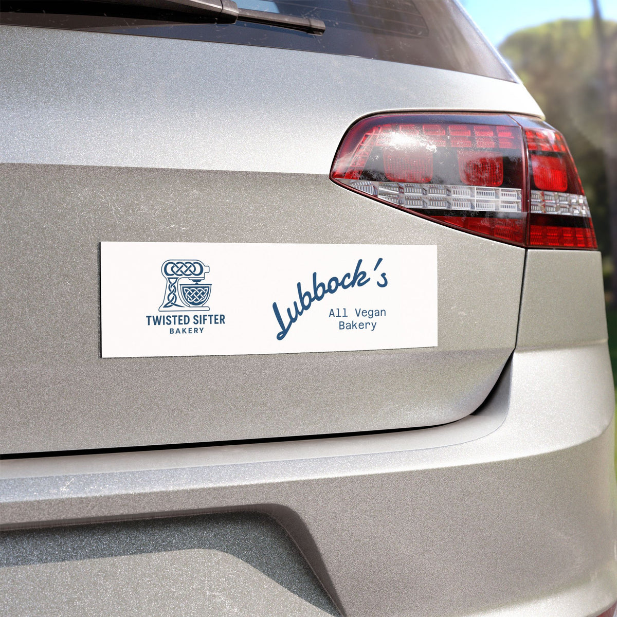 Bakery Logo Car Magnet — "Lubbock's All Vegan Bakery" Promotional Magnetic Sign
