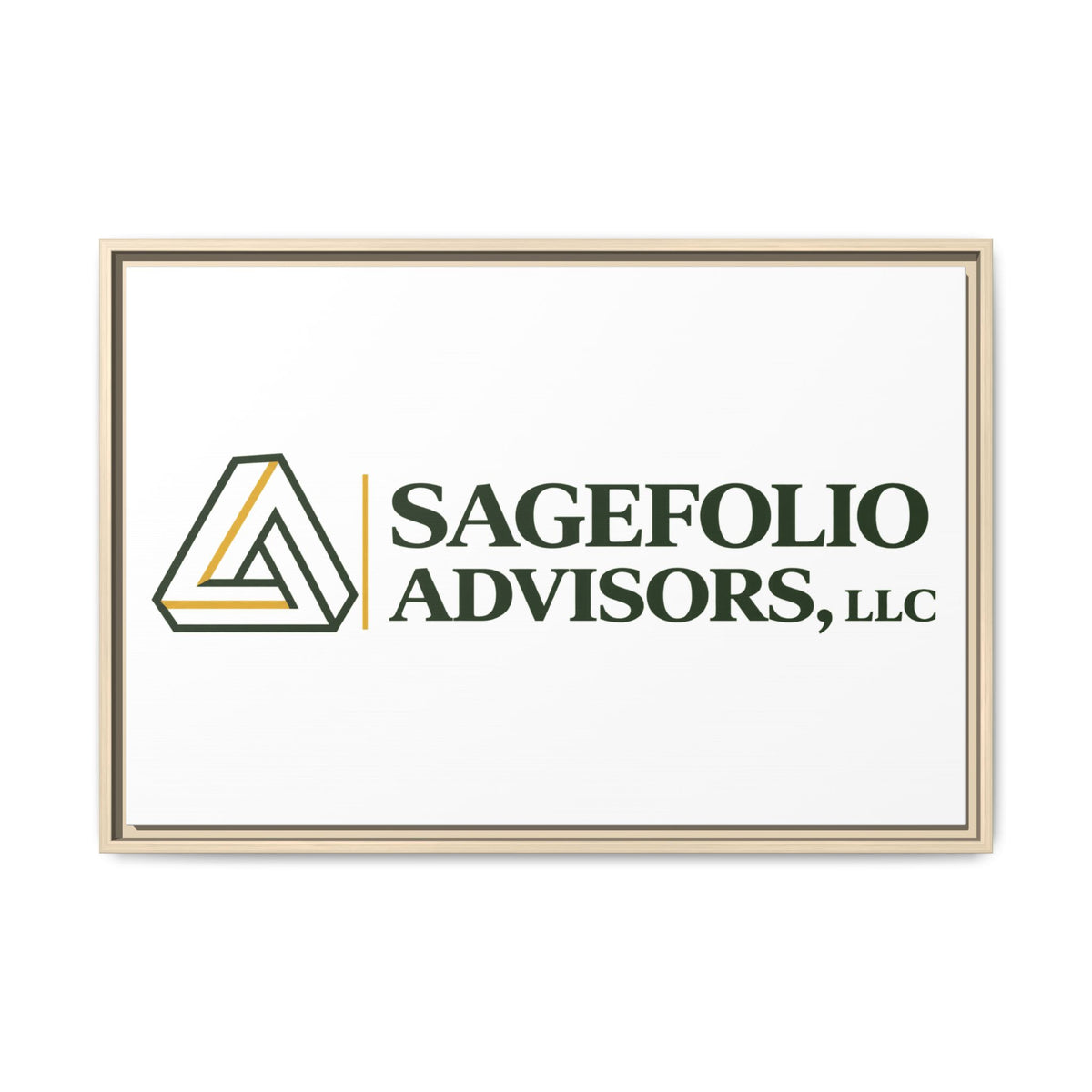 Framed Matte Canvas Wall Art — Sagefolio Advisors Logo