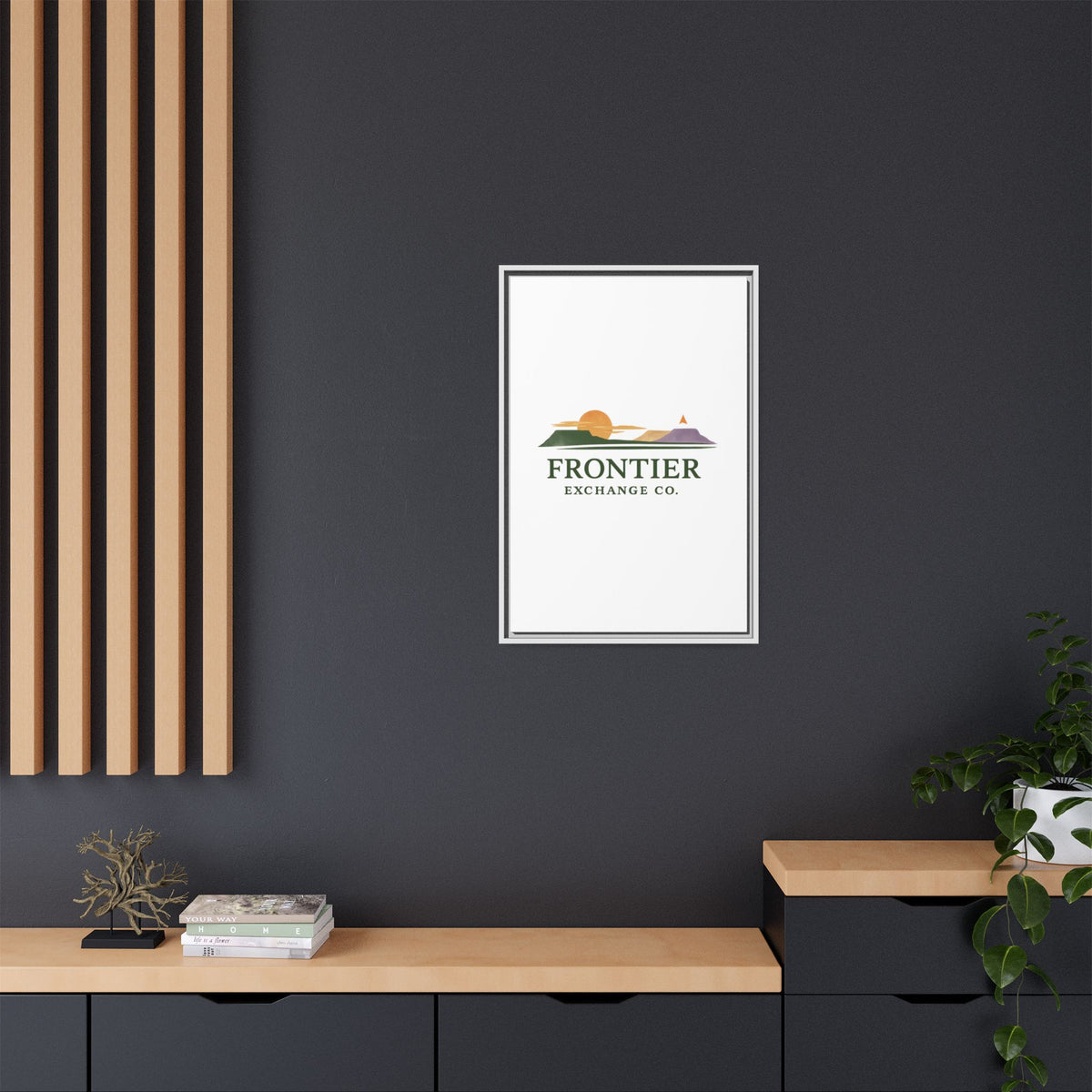 Framed Matte Canvas Print — Frontier Exchange Co. Logo